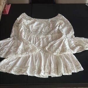 Free People White Long Sleeve Dress